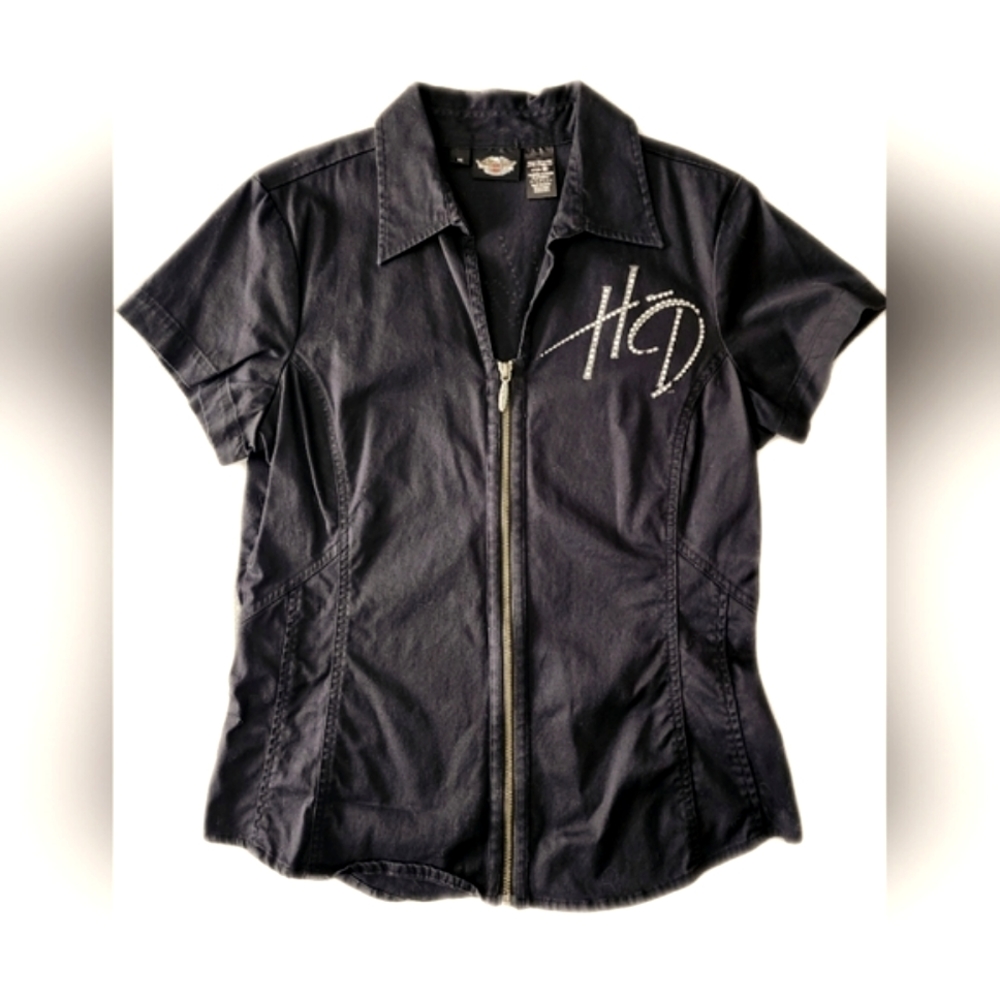 Harley-Davidson S/S Embellished Stretch Woven Shirt